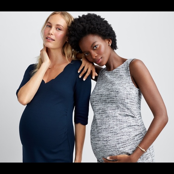 NWOT Maternity KAILEIGH Morton Textured Fitted Workwear Dress - Picture 2 of 6